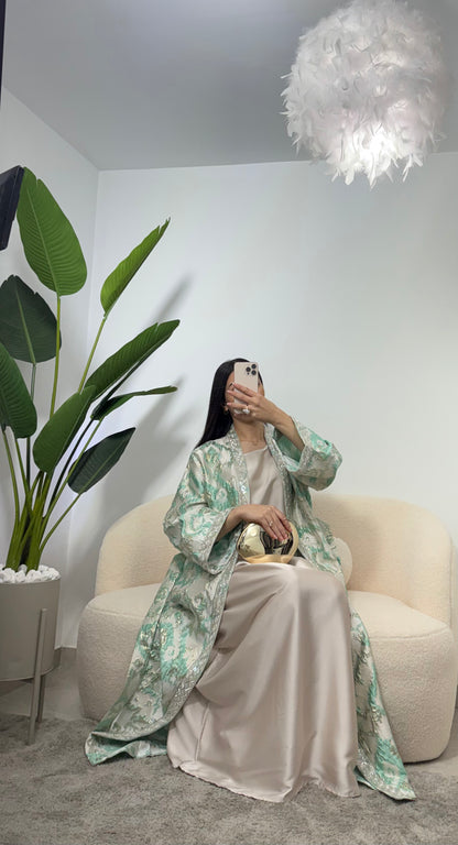 Kimono con cinturón dos piezas