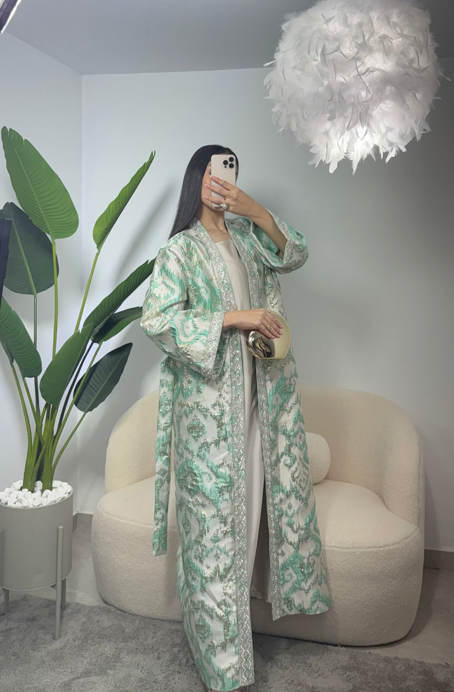 Kimono con cinturón dos piezas