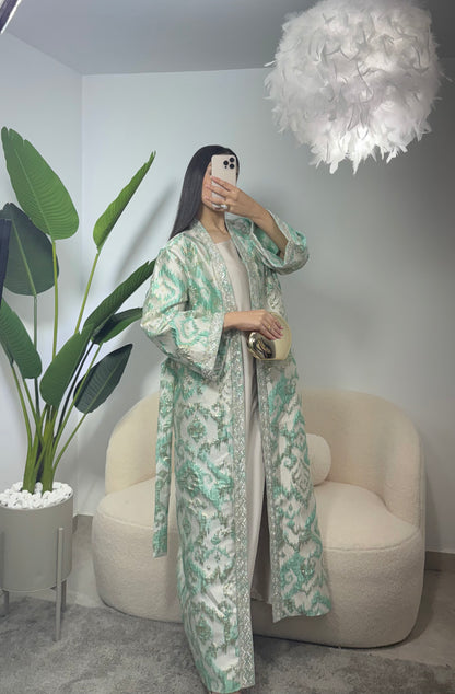 Kimono con cinturón dos piezas