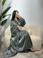 Abaya satinada dos piezas