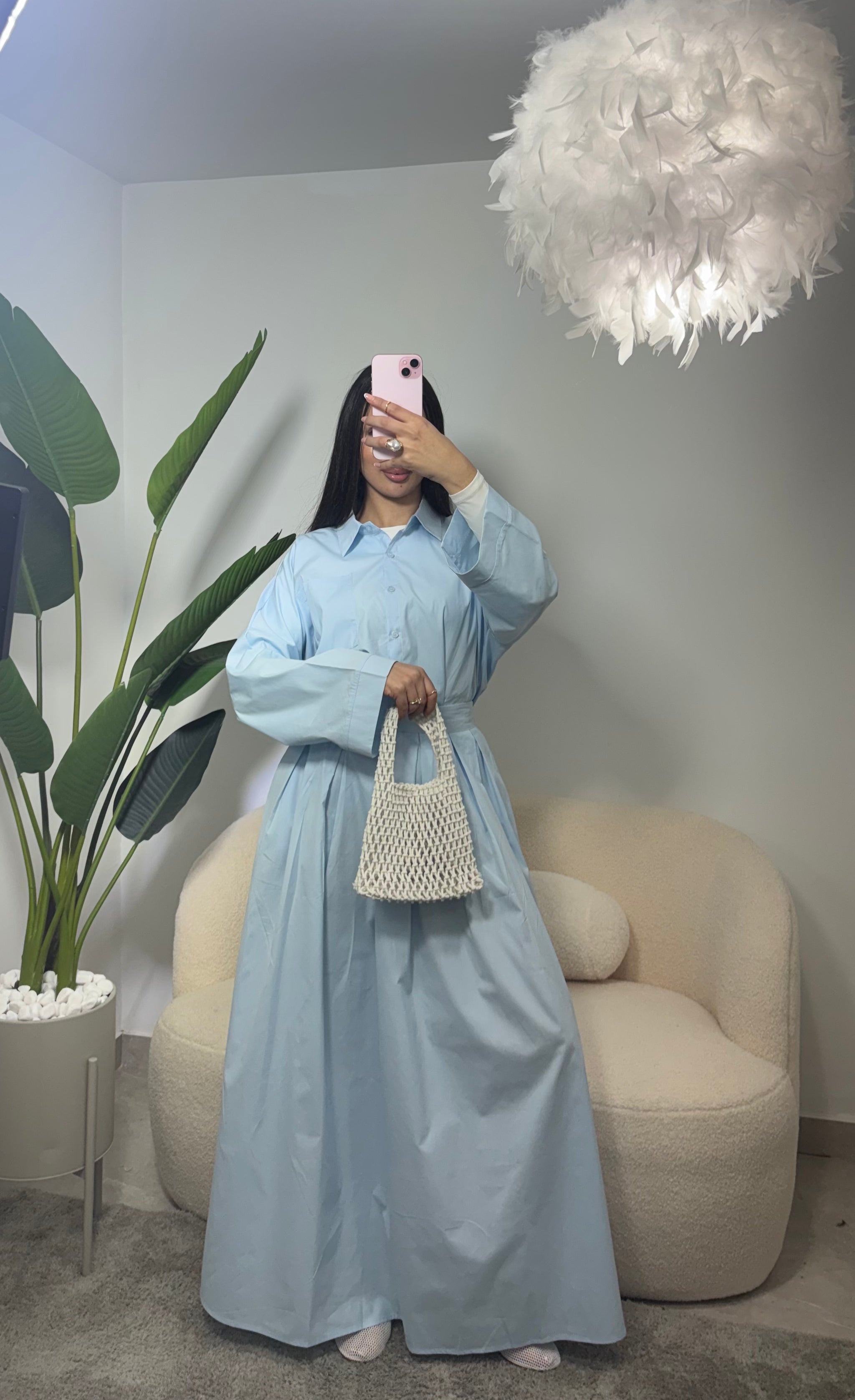 Conjunto falda y camisa larga