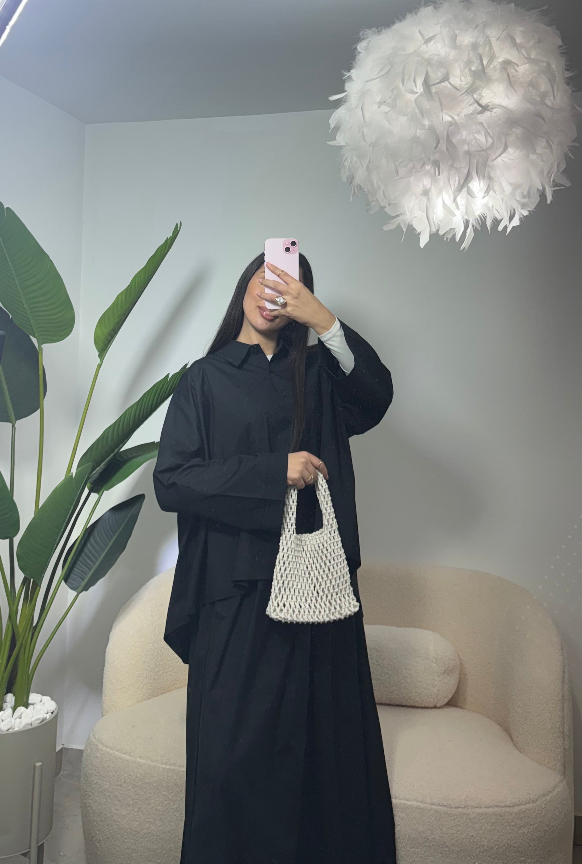 Conjunto falda y camisa larga