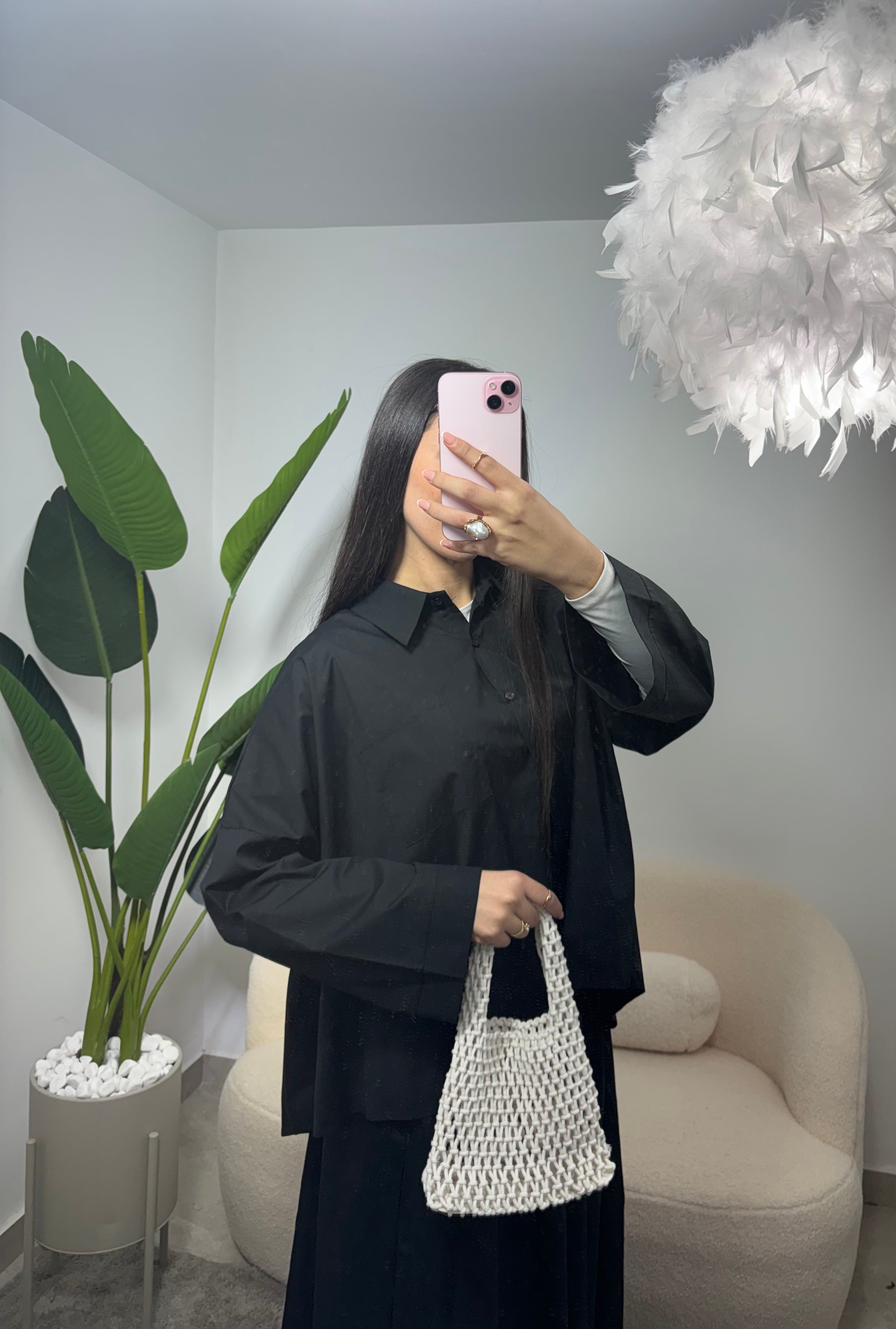 Conjunto falda y camisa larga