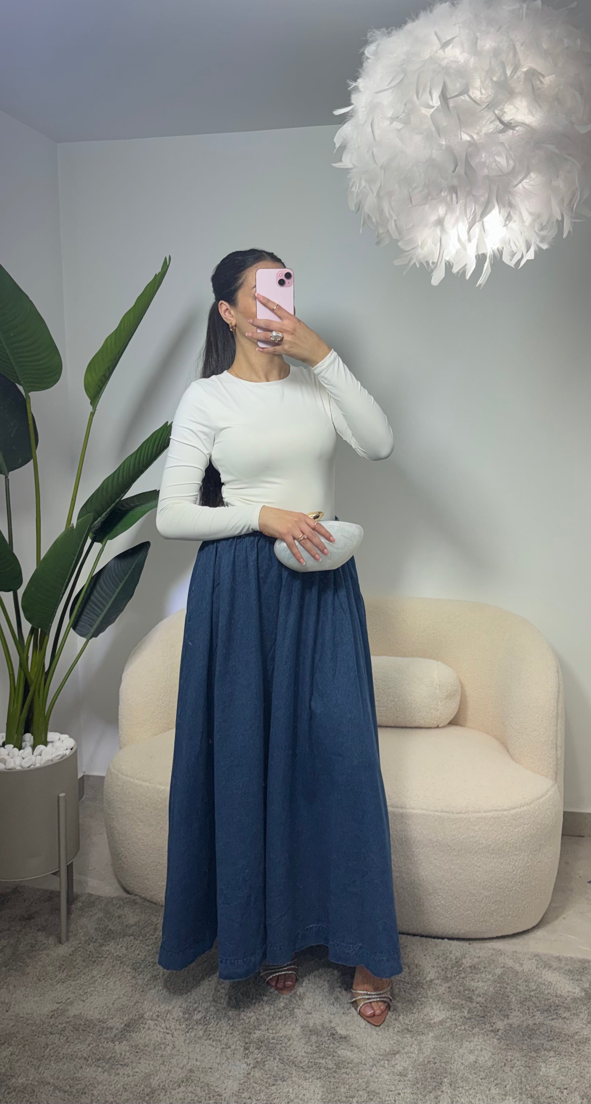 Falda tejana holgada