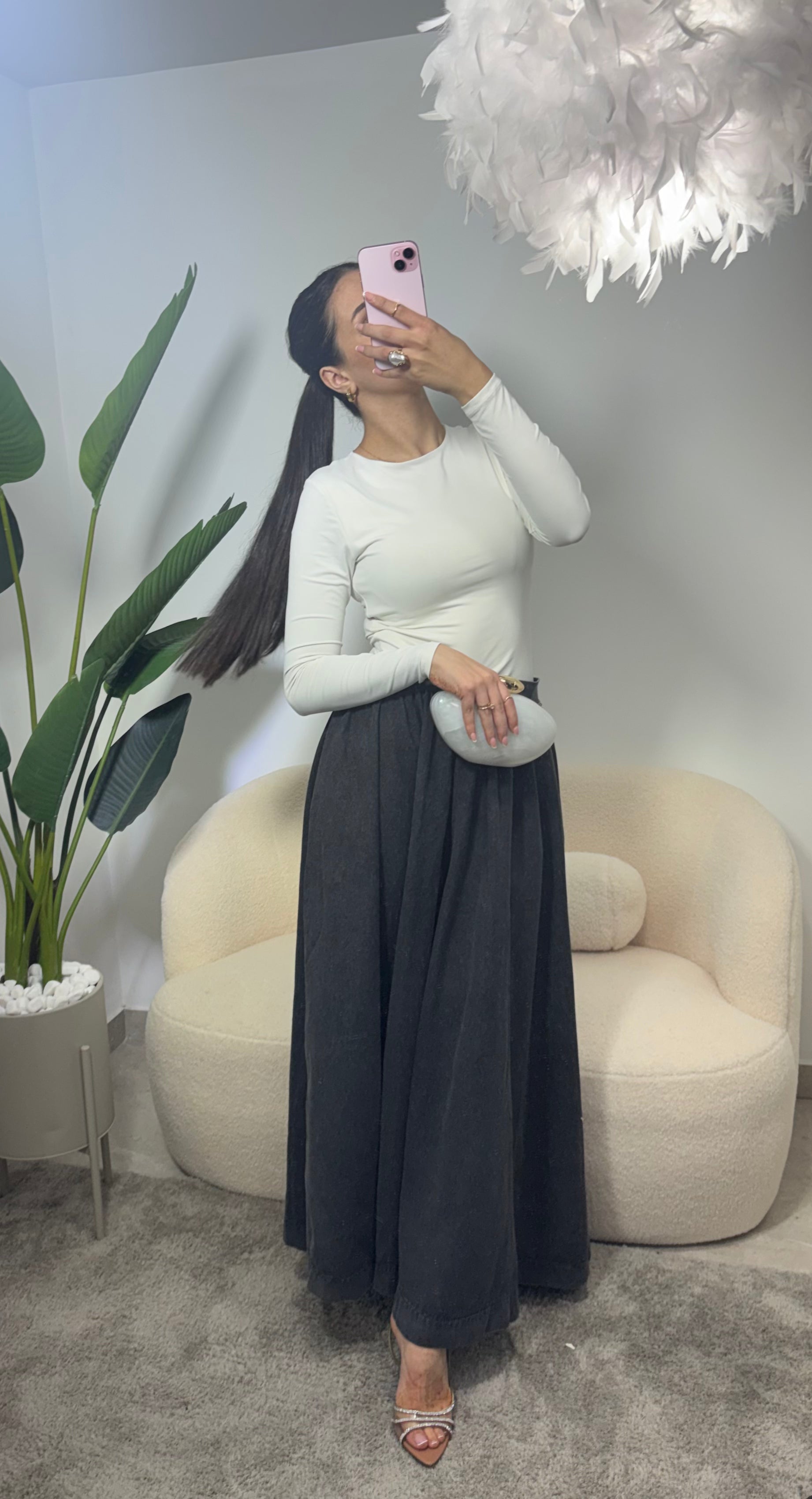 Falda tejana holgada