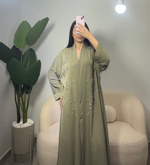 Abaya con pedreria