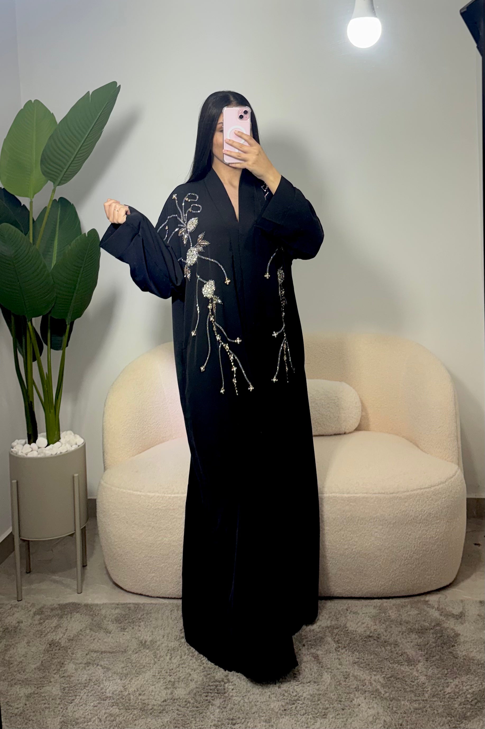 Abaya con pedreria