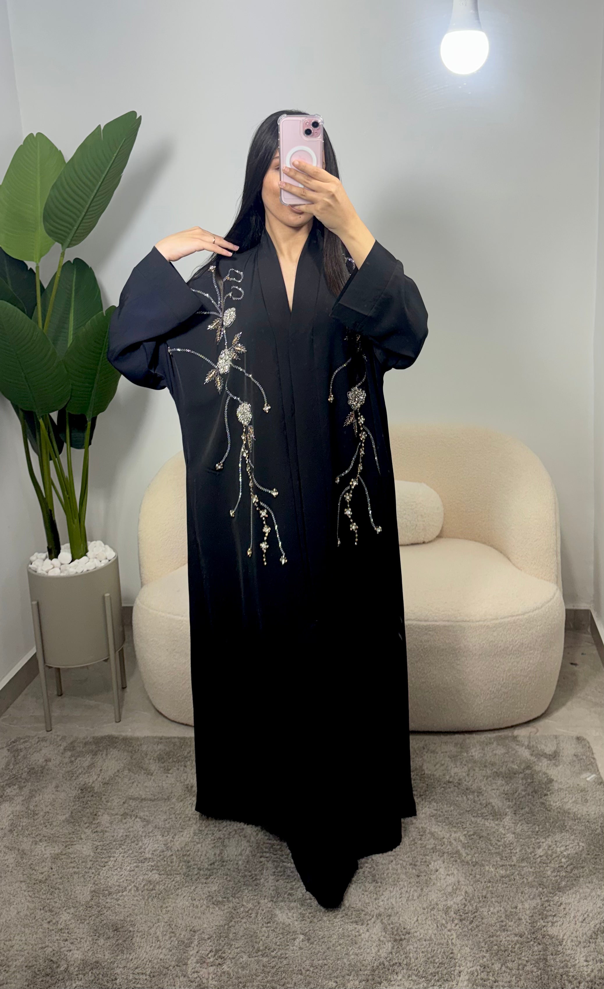 Abaya con pedreria