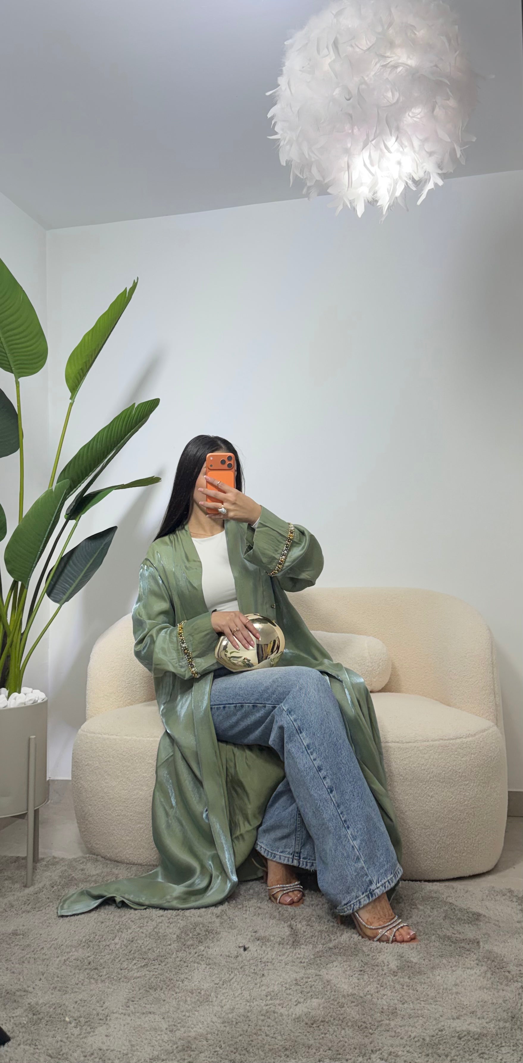 Kimono con detalles perlados