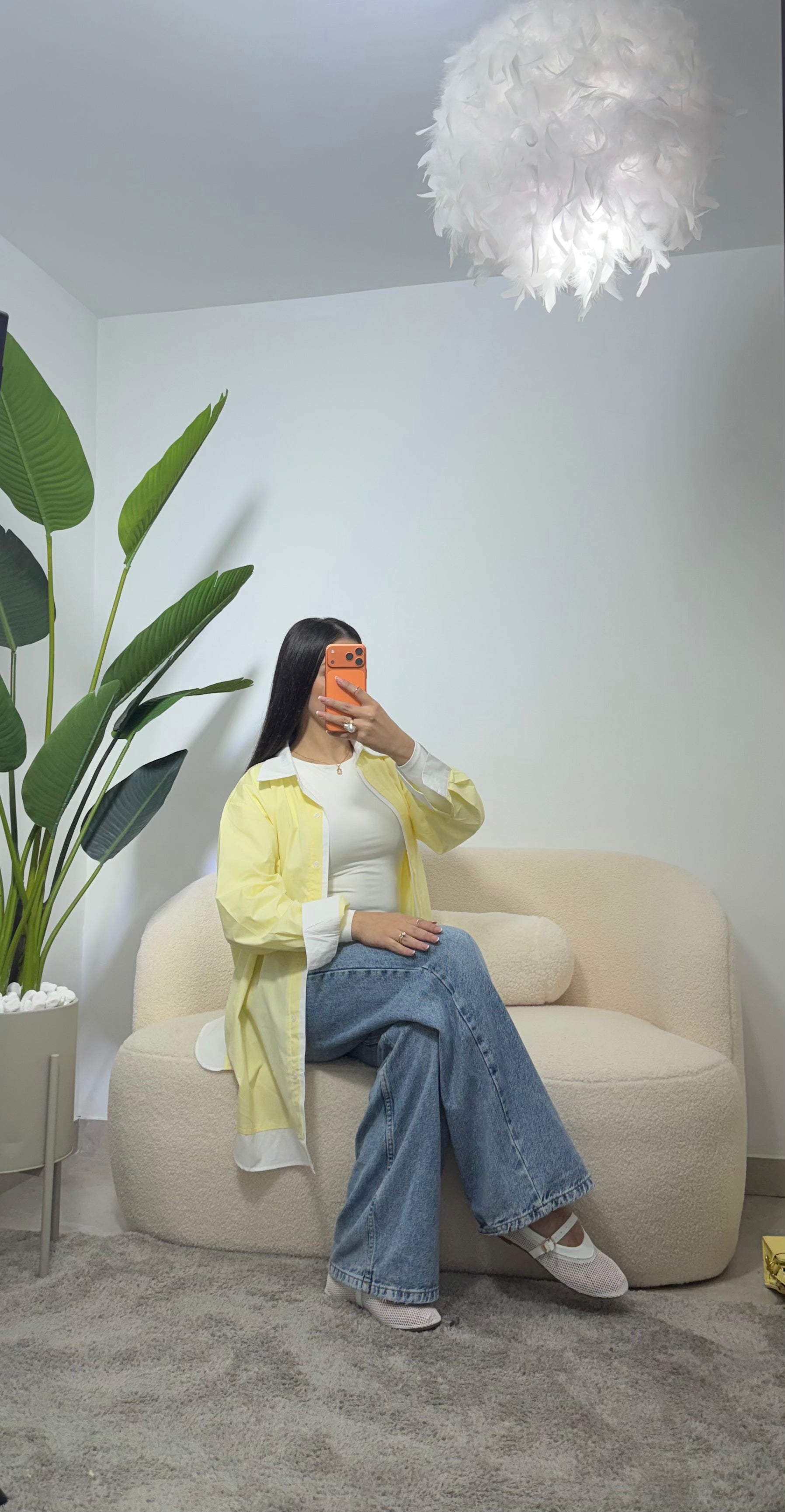 Camisa doble color larga