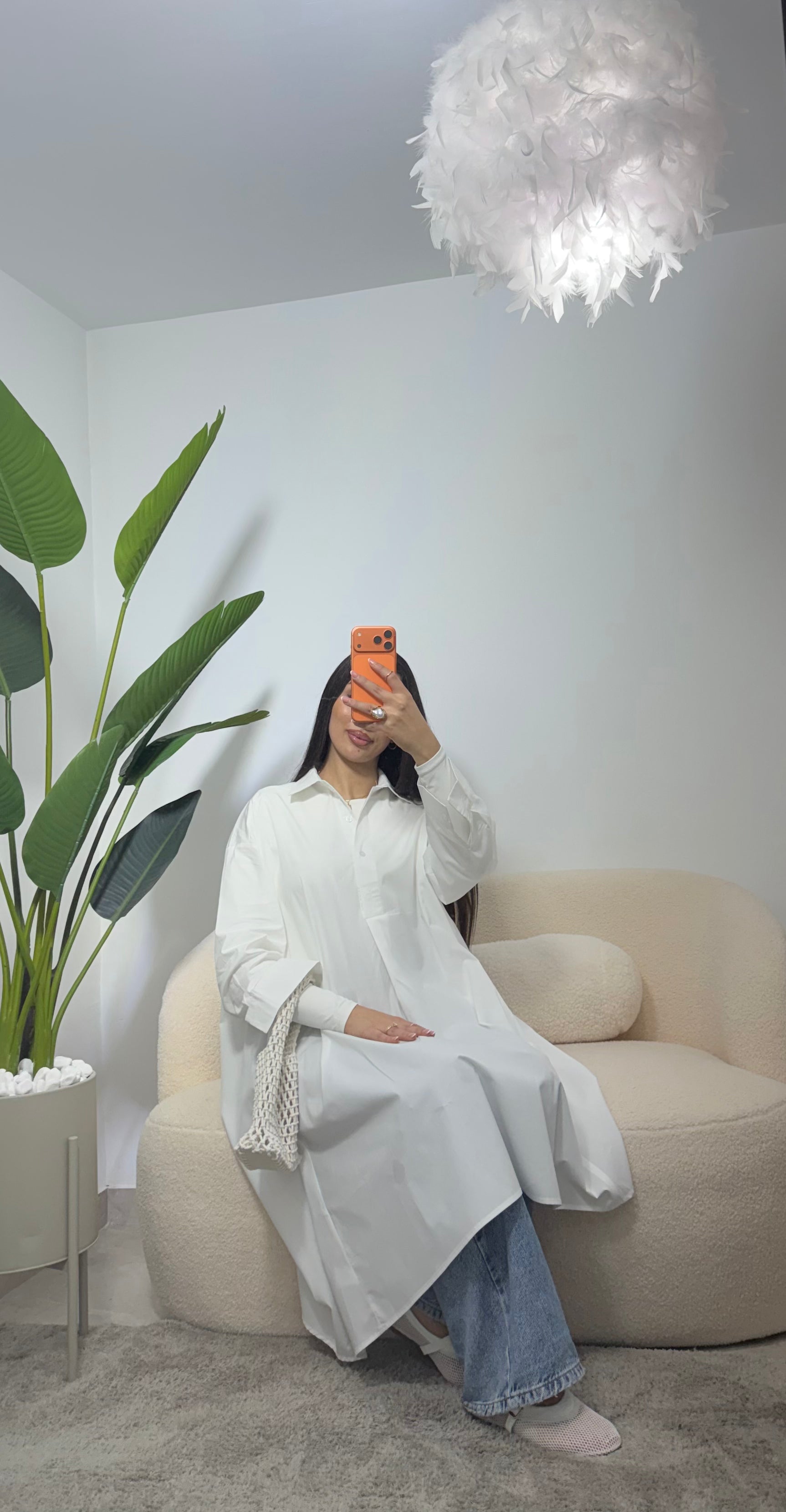 Camisa larga oversize