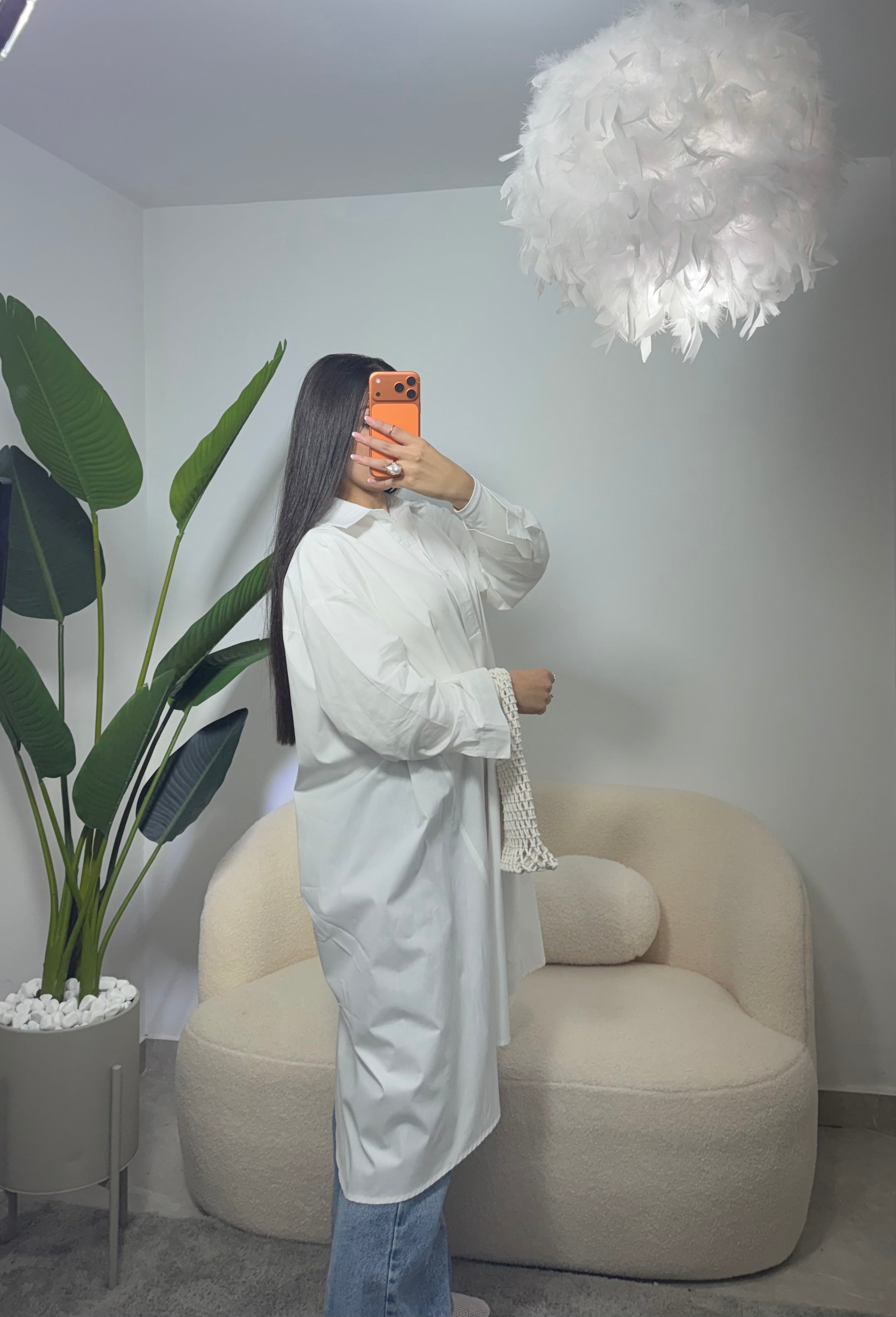 Camisa larga oversize