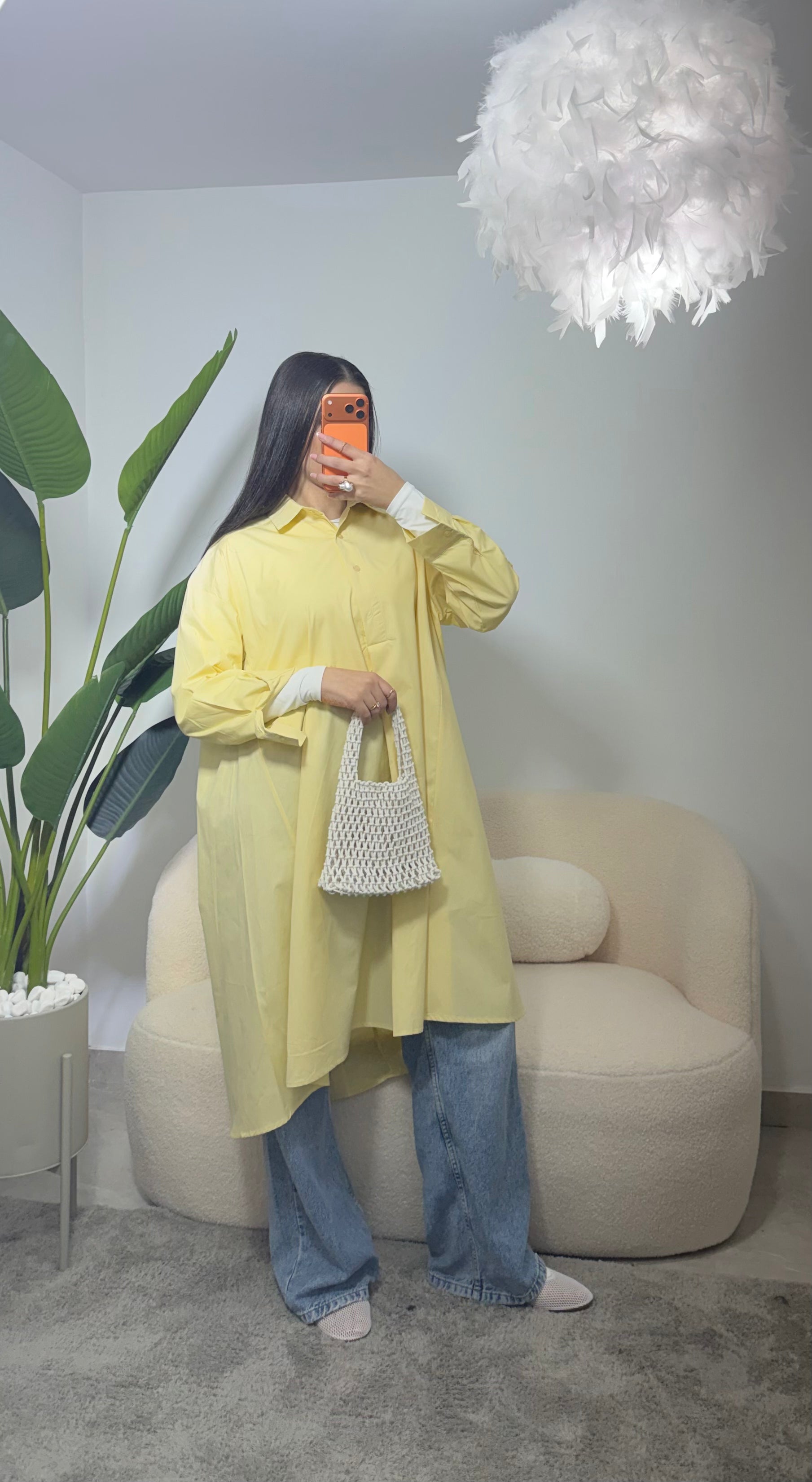 Camisa larga oversize