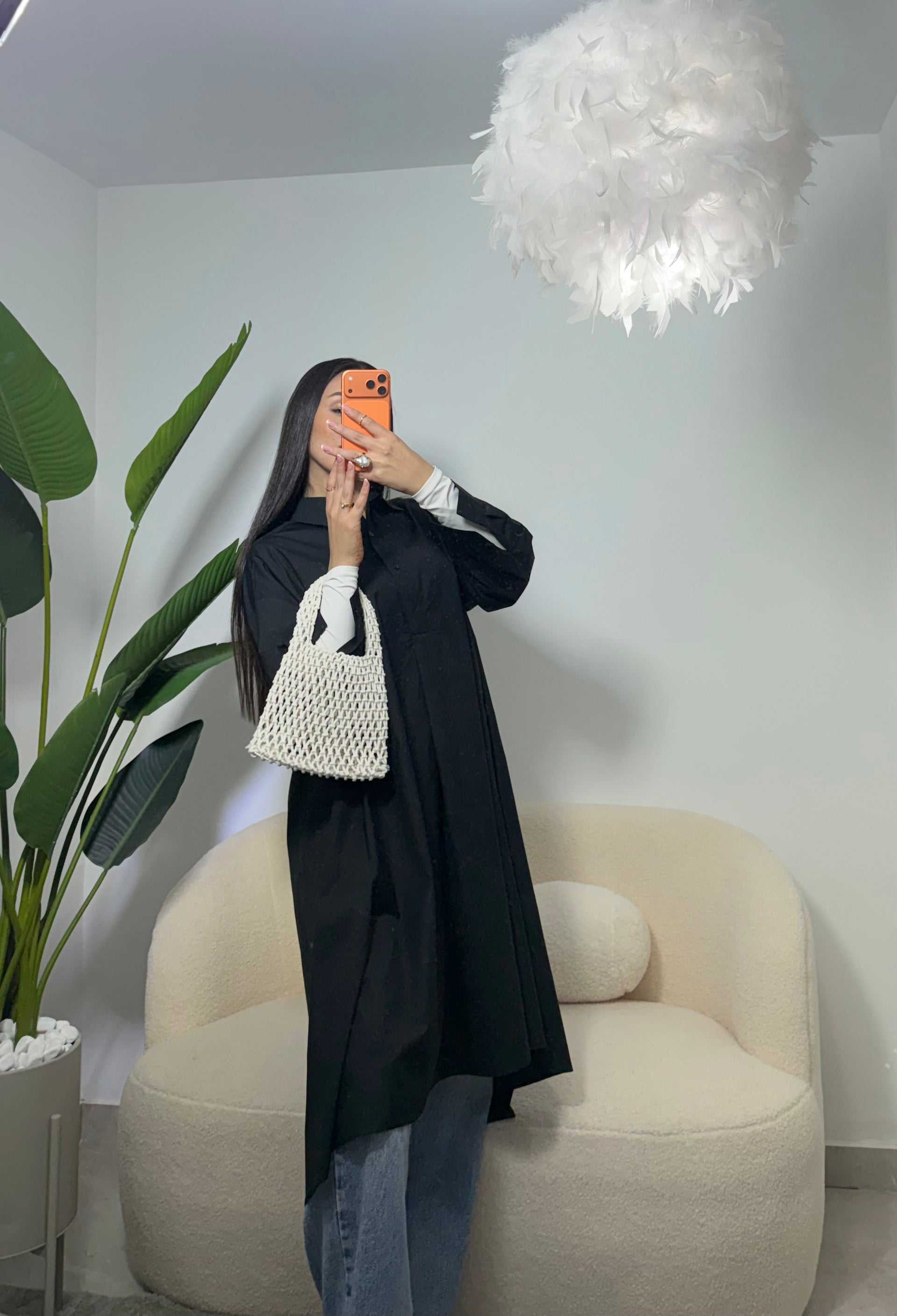 Camisa larga oversize