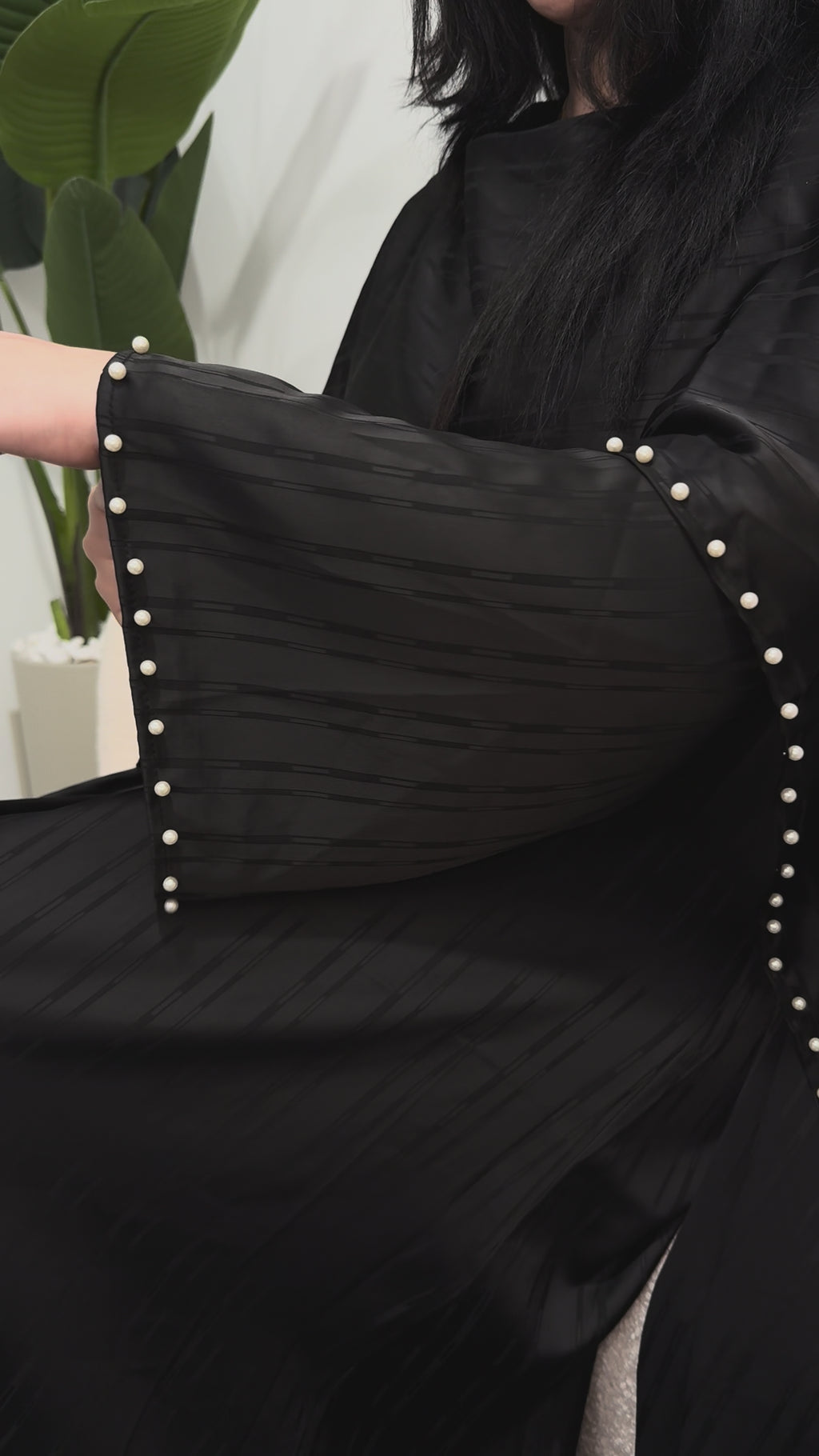 Abaya con ajuste en la cintura