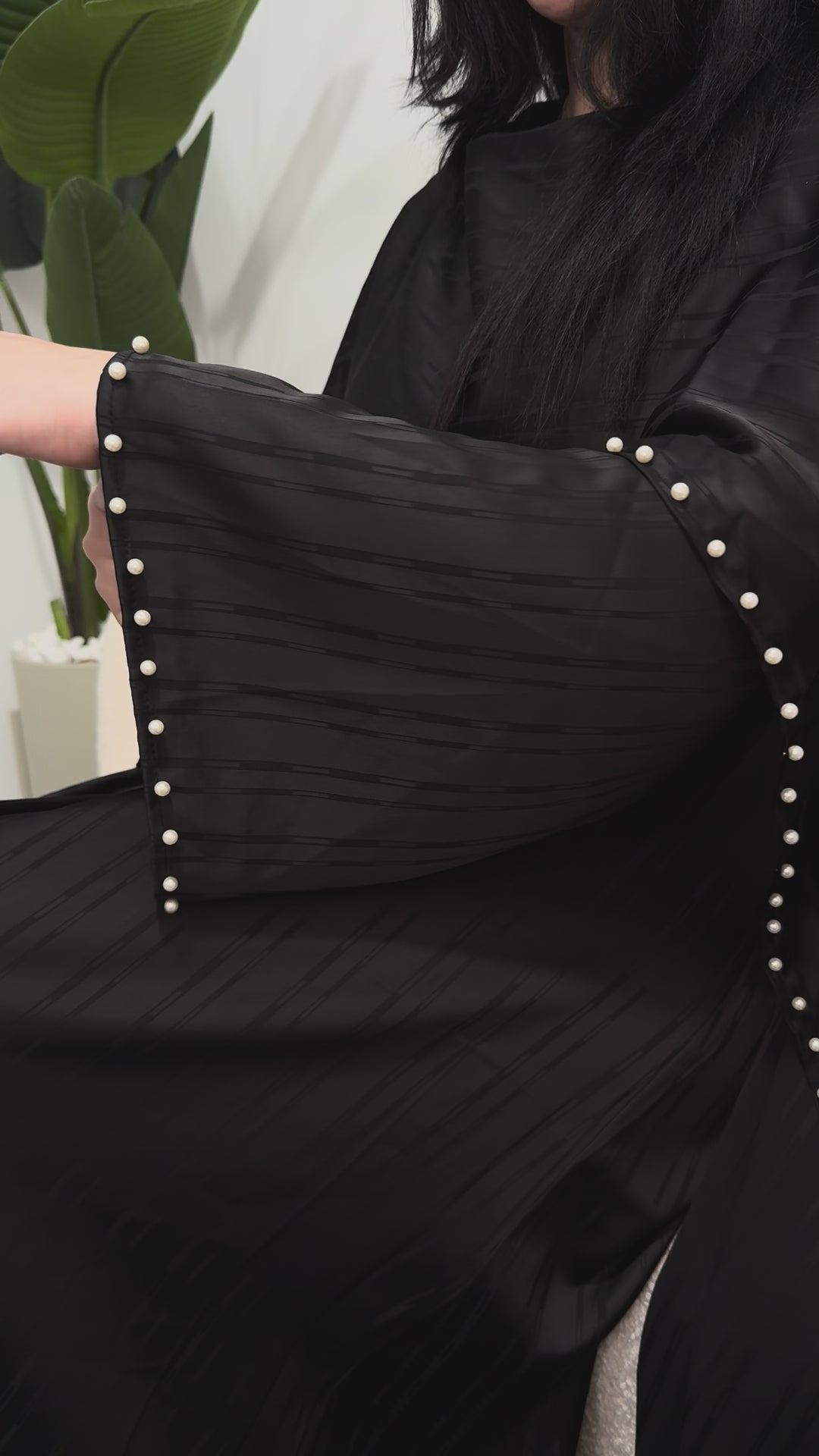 Abaya con ajuste en la cintura